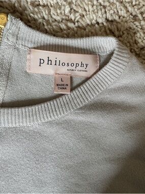 Philosophy light gray crewneck sweater